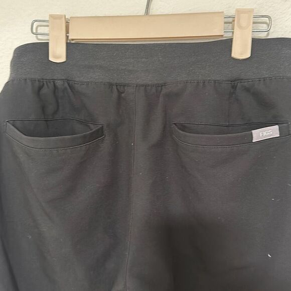 Figs Technical Collection Mens Black Drawstring Elastic Waistband Scrub Pants Si - Picture 6 of 9